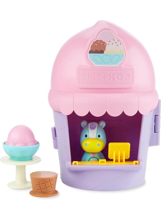 Skip Hop Pretend Play Zoo Ice Cream Shoppe Playset, Toy for Kids 2 Years and Up, Unicorn