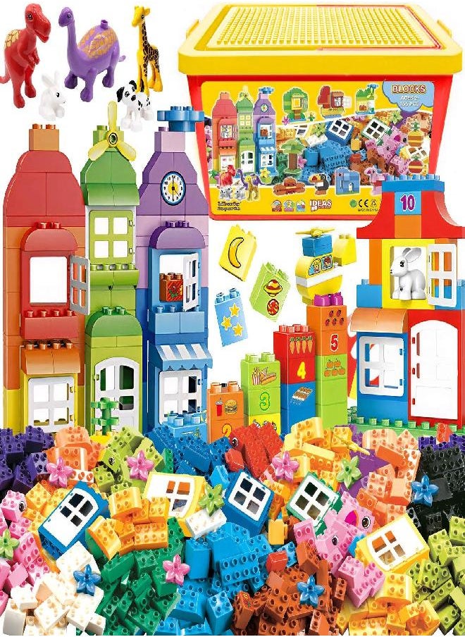 Liberty Imports Big Building Blocks 166 Pieces with Storage Box | Large Bricks Set Educational DIY Classic Construction Toy for Kids, Compatible with Major Brands