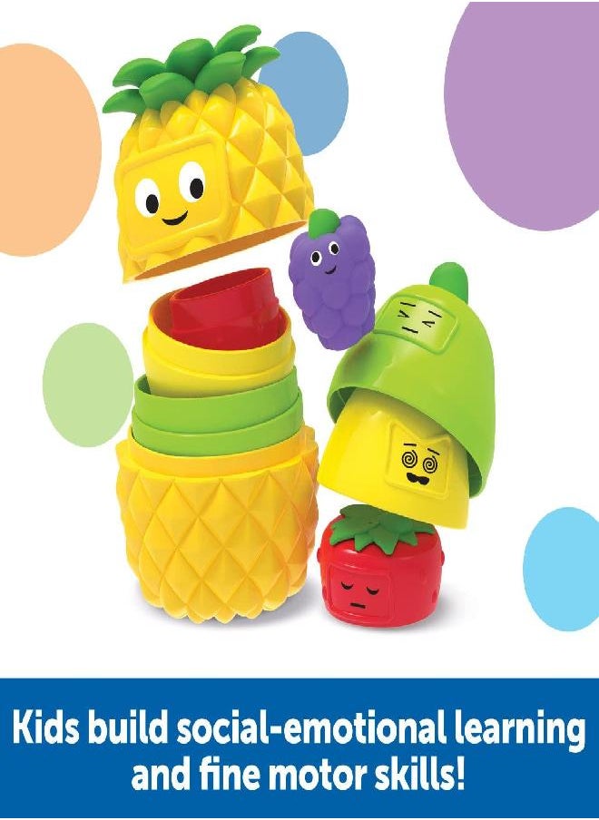 Learning Resources Big Feelings Nesting Fruit Friends, 9 Pieces, Ages 18+ Months, Social Emotional Learning Toys, Sensory Toys, Speech Therapy Materials, Fine Motor Toys