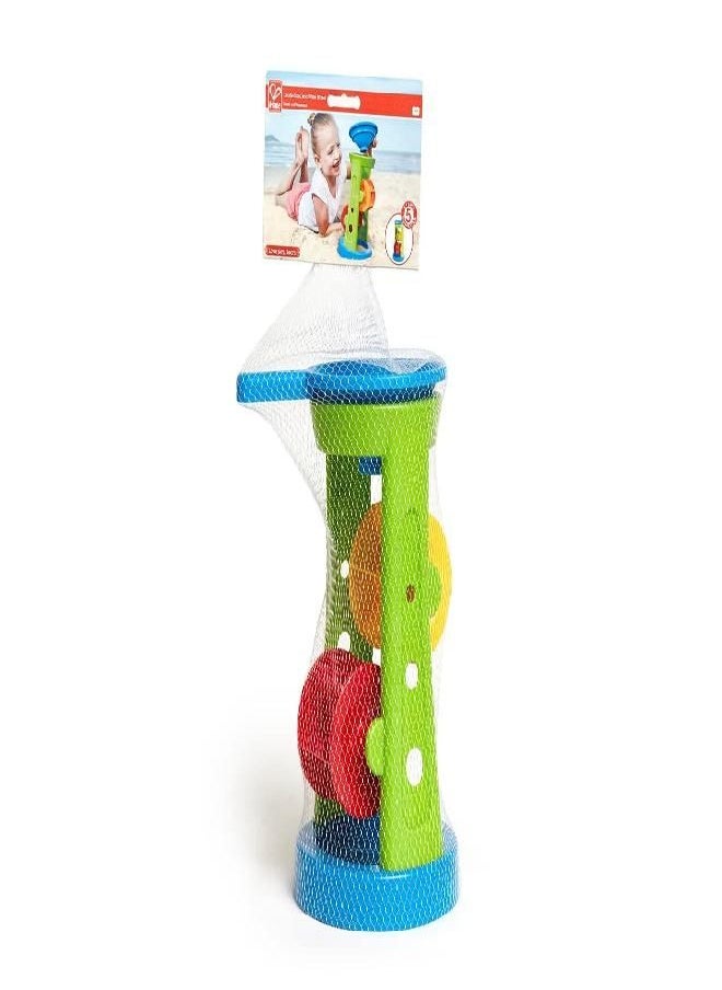 Hape Double Sand and Water Wheel Kid's Beach Toy L: 8.1, W: 11.4, H: 6.4 inch