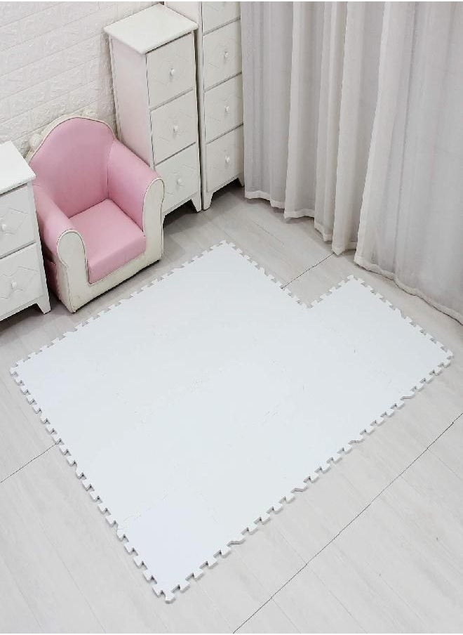 MQIAOHAM Children Puzzle mat Play mat Squares Foam Play mat Tiles Baby mats for Floor Puzzle Puzzle mat Childrens Soft Play mats Girl playmat Carpet Interlocking Foam Floor mats for Baby White 101