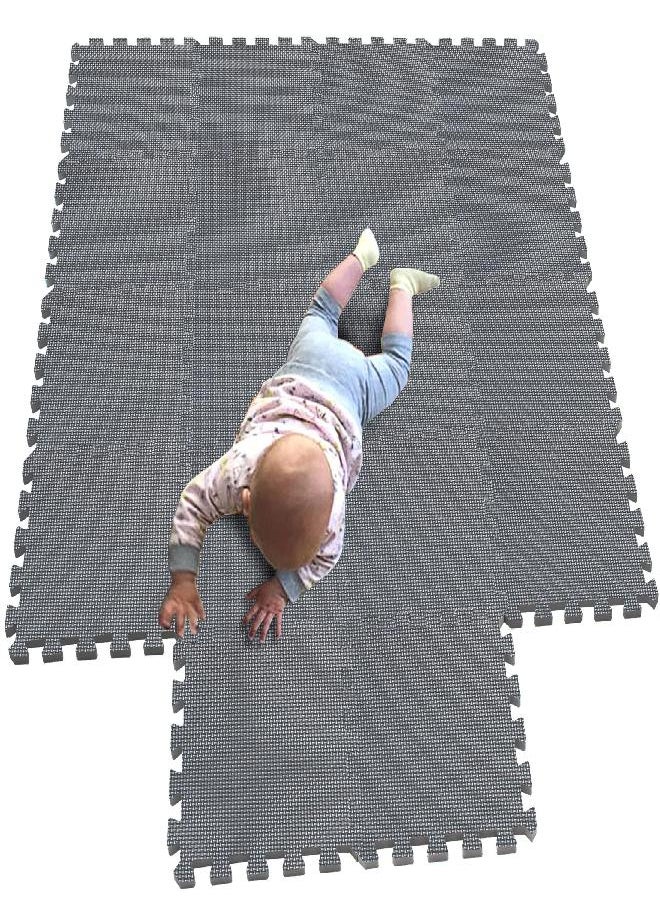 MQIAOHAM Puzzle mats Play Baby Foam Playing mat for Babies Sensory Children eva Toddler Jigsaw Toys Interlocking Puzzles for 3 Year Old jigsaws Baby Floor Outdoor Cushion Gym Flooring Grey 112