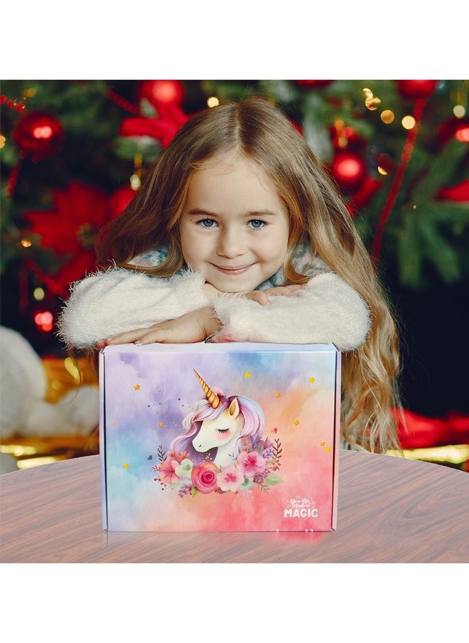 Colorful Unicorn Theme Gift Box for Girls, Women and Ladies, Perfect Birthday Gift Set for Every Occasion