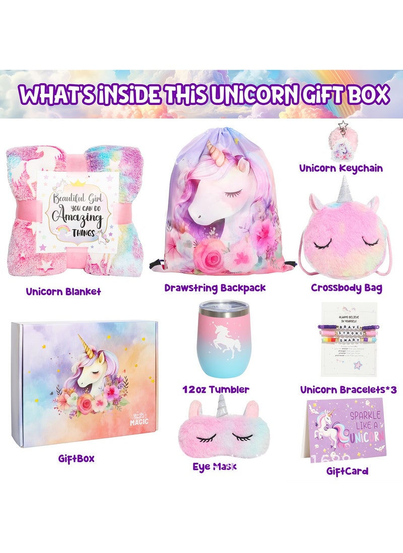 Colorful Unicorn Theme Gift Box for Girls, Women and Ladies, Perfect Birthday Gift Set for Every Occasion