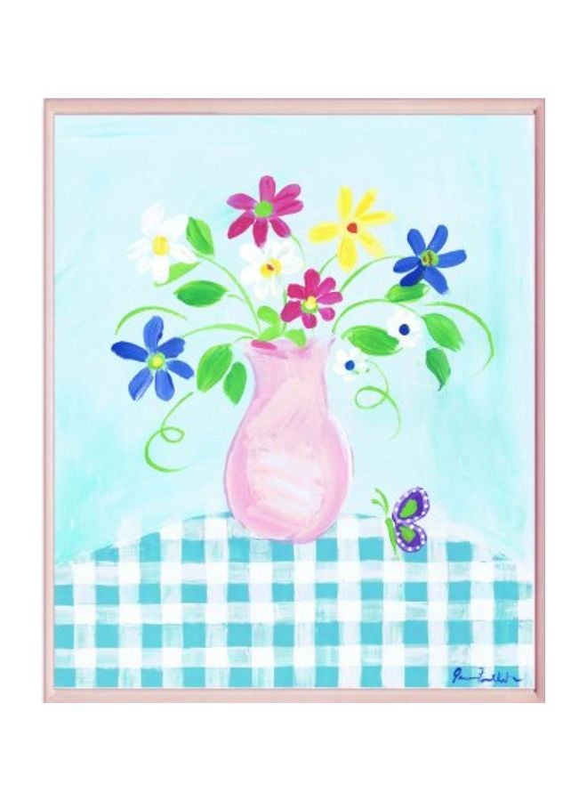 Decorative Wall Plaque Pink/Blue/Green 10x0.5x15inch