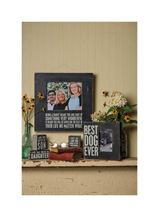 Best Dog Ever Printed Plaque Black/White 10x10inch