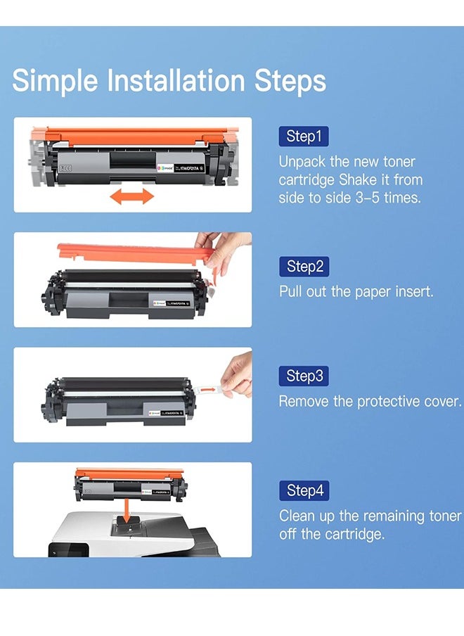 High Capacity Compatible Toner Cartridge Replacement for HP 17AX CF217AX Use for LaserJet Laserjet Pro M102w M130fw, Laserjet Pro MFP M130fw M130nw M130fn M130a Black (with Chip) 3000 Pages