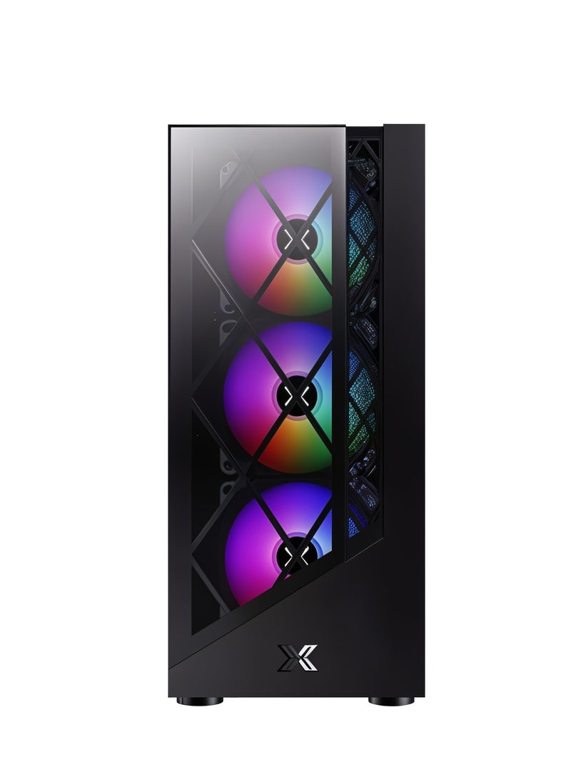 NOVA BLACK V1 Intel (Core I5 12400F, GTX 1650, 8GB RAM, 500GB SSD, WiFi Ready | Windows 11 Installed)