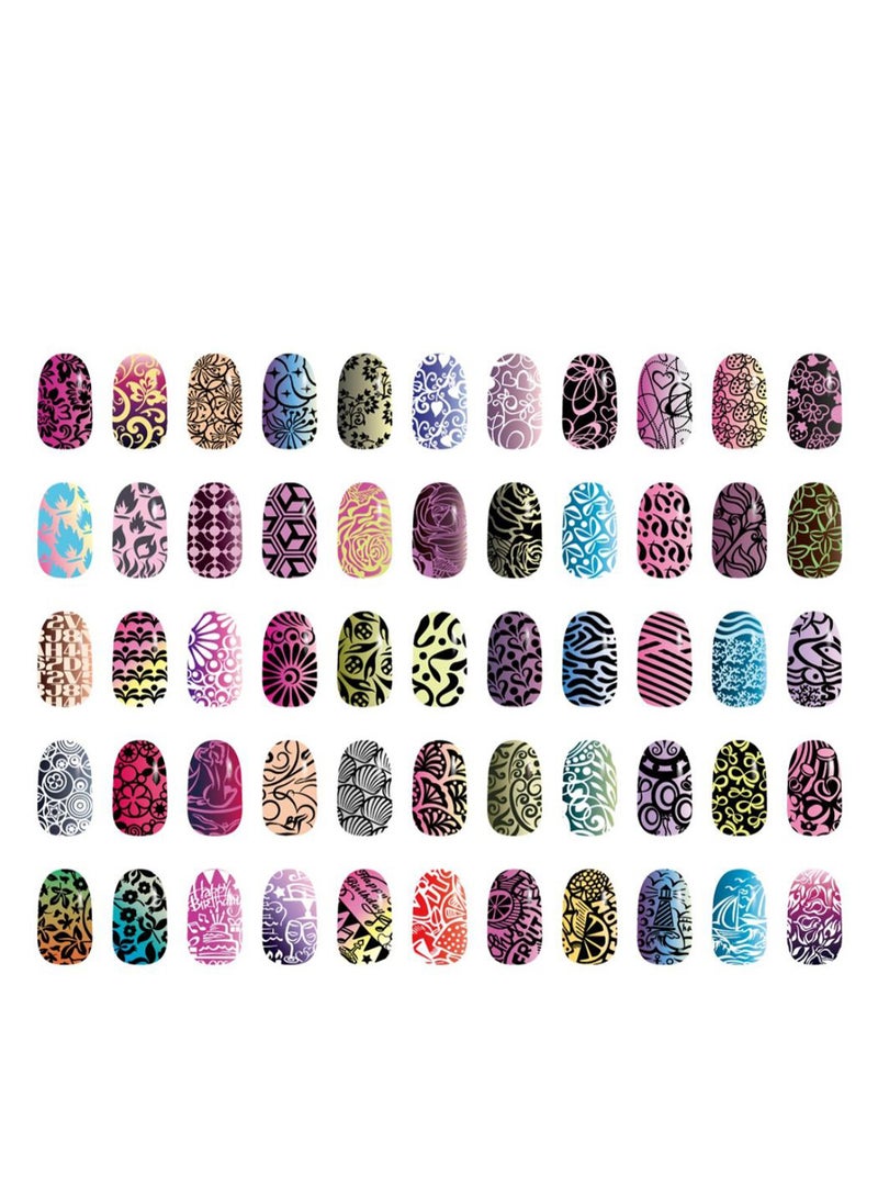 24-Piece Nail Art Stamping Plate Set Black/White