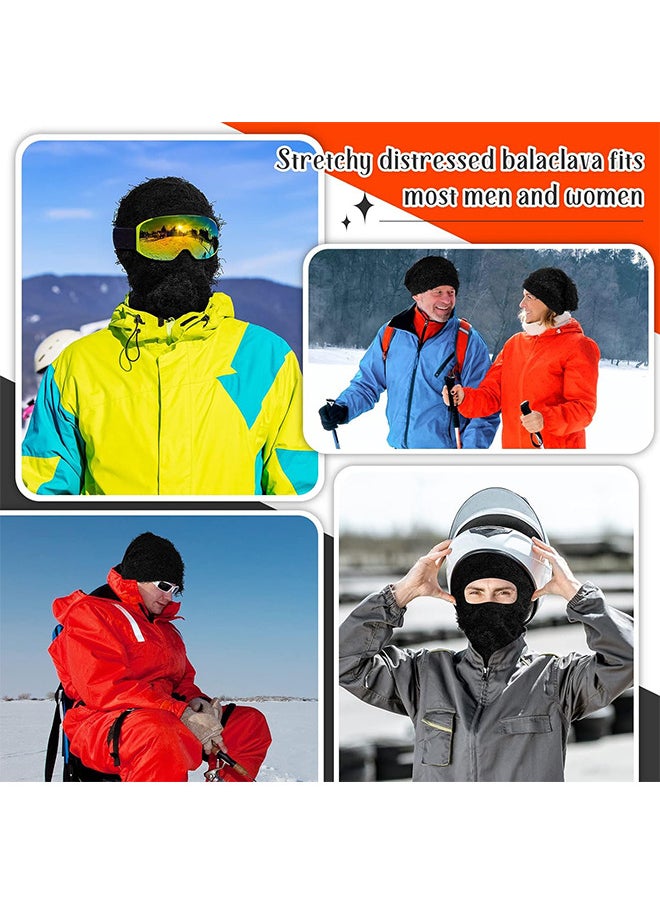 Balaclava Ski Mask, Full Face Mask, Windproof Face Cover Sun UV Protection, Thermal Windproof Winter Scarf, Men Women Outdoor Sport Cycling Cap 2PCS