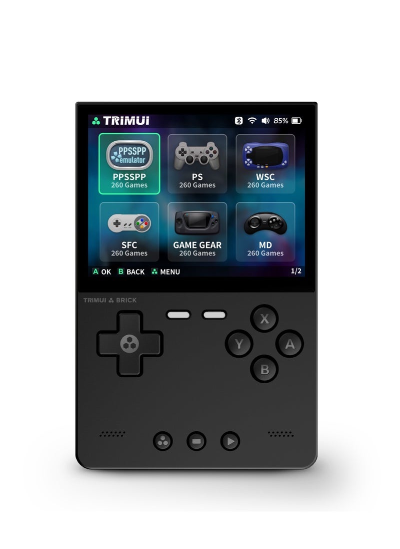 Trimui Brick Handheld Game Linux Console T3040 Portable Open-Source Allwinner A133P PowerVR GE8300 3.2 inches IPS Full-fit Screen Built-in Mono Microphone 3000mAh