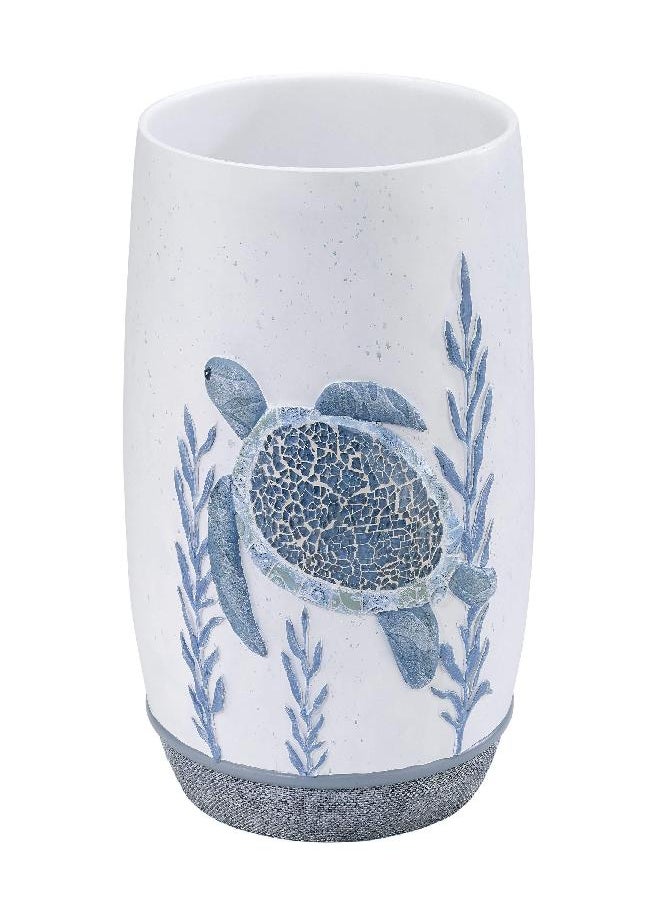 Avanti Linens - Wastebasket, Decorative Trash Can, Sealife Inspired Bathroom Decor (Caicos Collection)