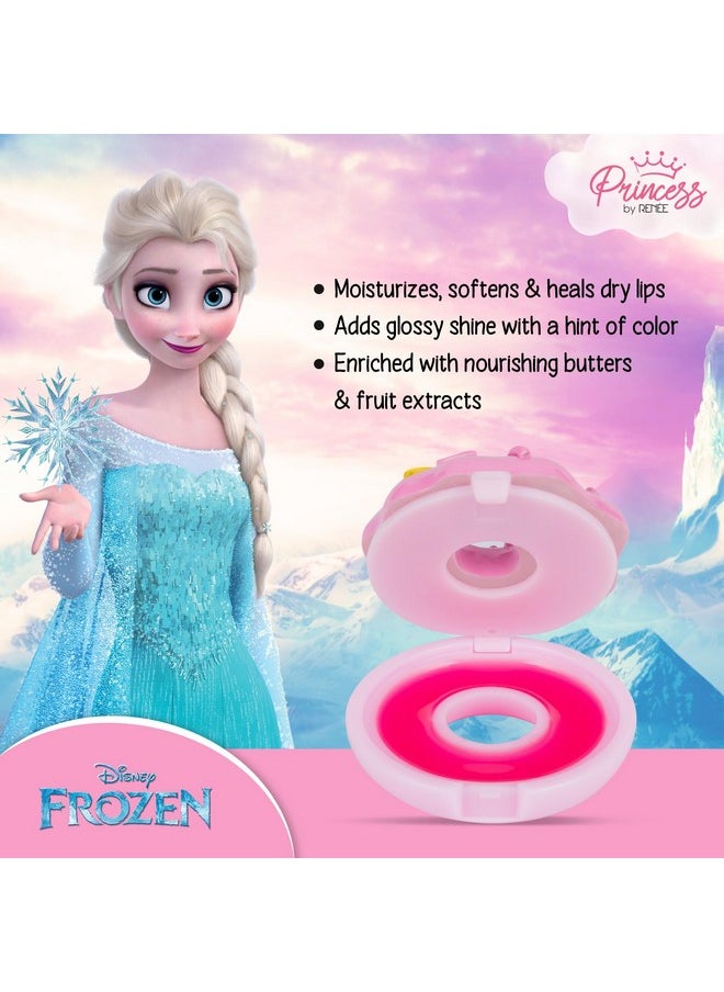 Disney Frozen Princess By Renee Donut Jelly Lip Balm Elsa For Preteen Girls Tinted Pink Moisturizes Softens Heals With No Parabens Crueltyfree Dermatologically Tested Peta Certified 2.8G