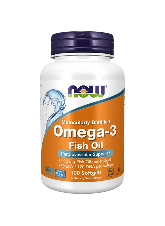 Now Omega-3 Fish Oil 100 Softgels