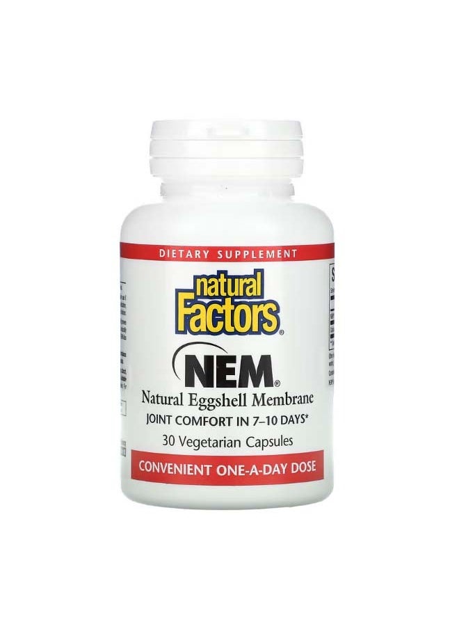NEM Natural Eggshell Membrane 30 Vegetarian Capsules