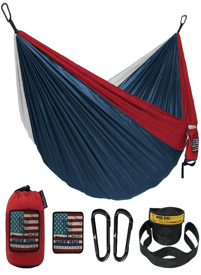 Wise Owl Outfitters Camping Hammock - Portable Hammock, Camping Accessories Single or Double Hammock for Outdoor, Indoor w/Tree Straps