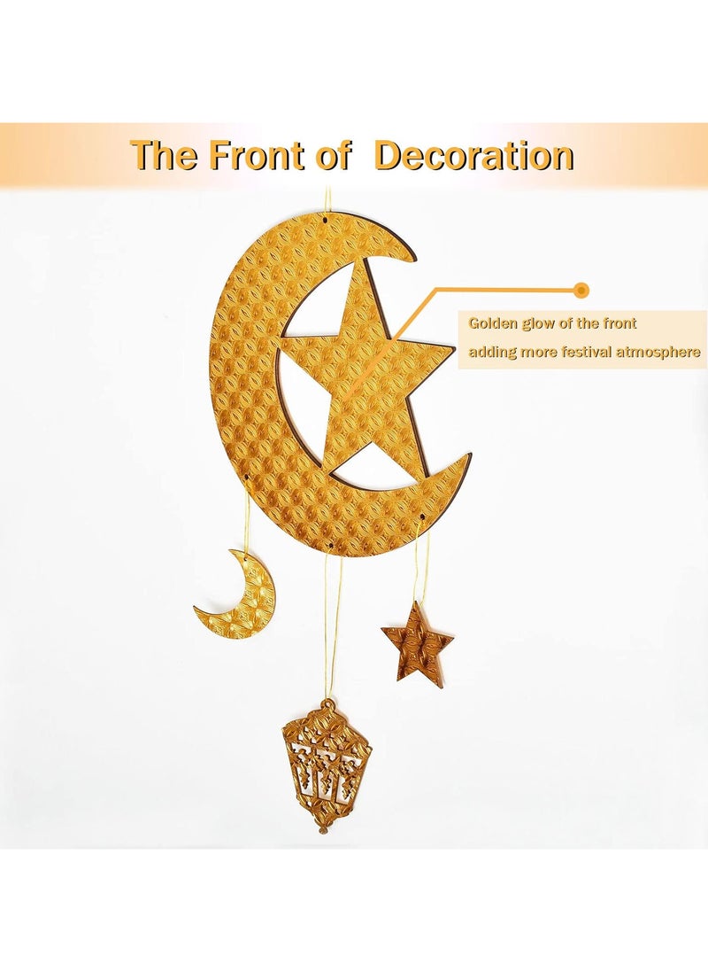 Ramadan Decorations for Home -2025-2 Pieces Ramadan Decorations Ramadan Hanging Ornaments Wall Decor - Ramadan Party Decoration - Eid Hanging Decorations