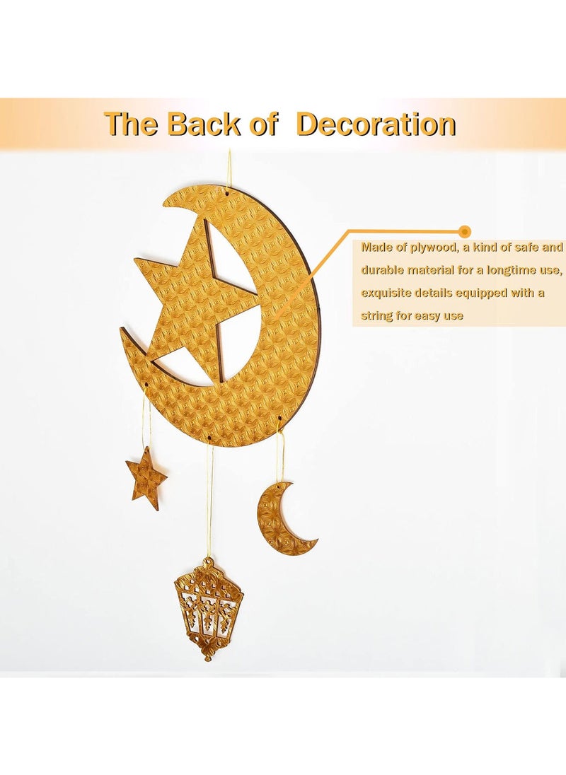 Ramadan Decorations for Home -2025-2 Pieces Ramadan Decorations Ramadan Hanging Ornaments Wall Decor - Ramadan Party Decoration - Eid Hanging Decorations