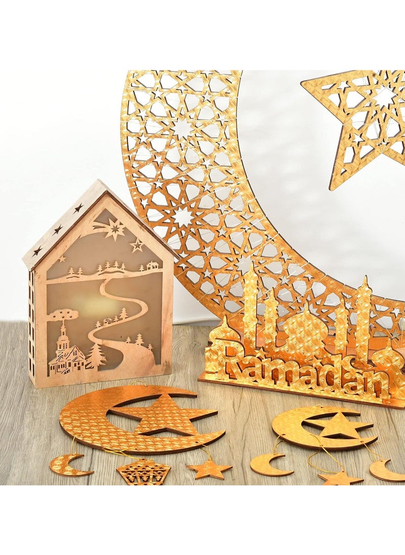 Ramadan Decorations for Home -2025-2 Pieces Ramadan Decorations Ramadan Hanging Ornaments Wall Decor - Ramadan Party Decoration - Eid Hanging Decorations