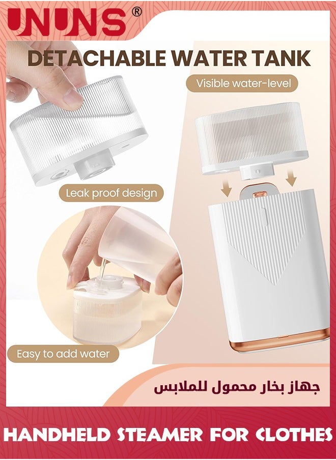 Steamer For Clothes,Foldable Handheld Clothing Wrinkles Remover For Garments,30-Second Fast Heat-up,120ml Water Tank for Home Travel,White