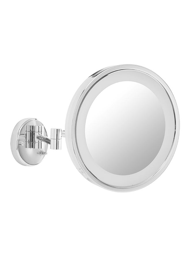 Led Lighted Wall Mount Makeup Mirror Silver