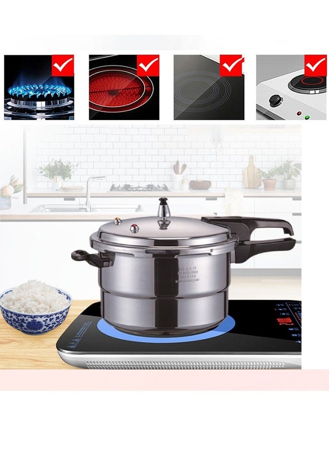 5L Aluminium Pressure Cooker Pressure Canner Induction Compaitable Durable Polished Surface For Quick Heating with Release Valve & Multiple Protective Devices