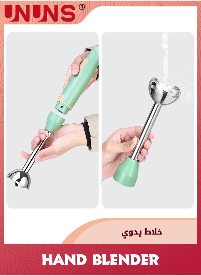 3-in-1 Immersion Hand Blender,Stainless Steel Blades,Corded Blender,Including Whisk And Milk Frother,Pressure Controlled Stick Mixer,Sauces,Soup,Smoothies,Baby Food