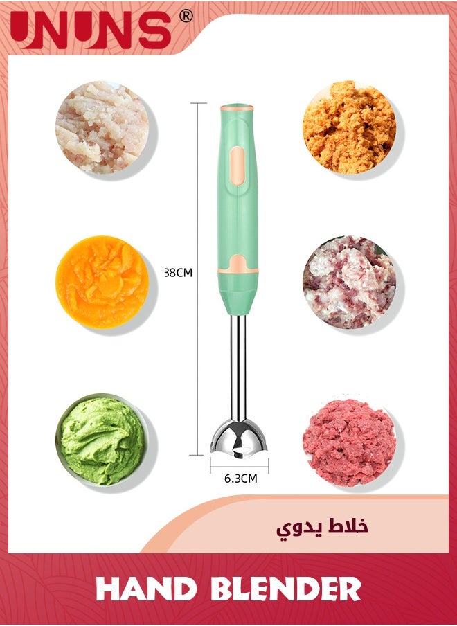 3-in-1 Immersion Hand Blender,Stainless Steel Blades,Corded Blender,Including Whisk And Milk Frother,Pressure Controlled Stick Mixer,Sauces,Soup,Smoothies,Baby Food