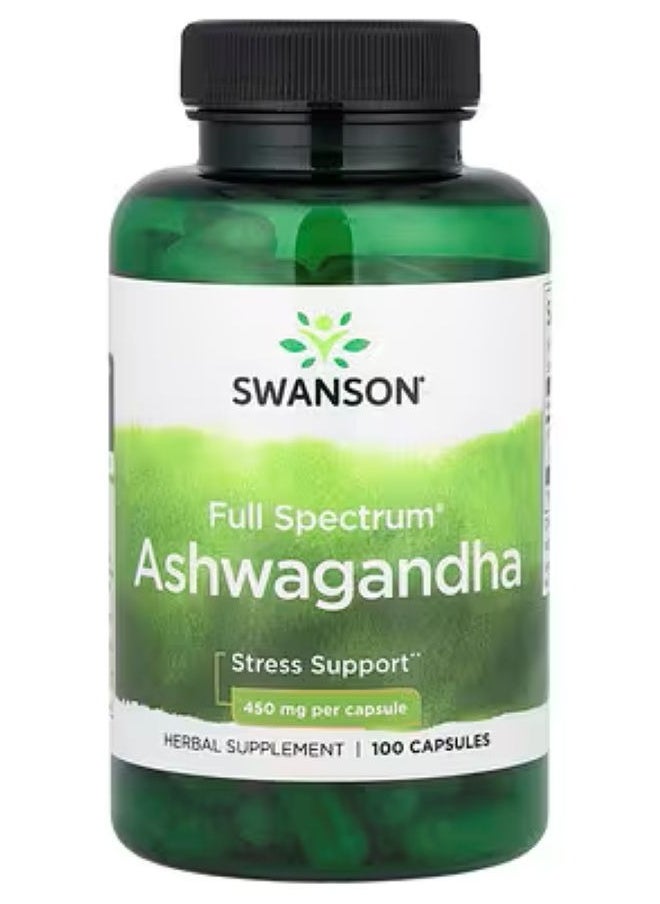 Full Spectrum Ashwagandha 450 mg ,100 Capsules