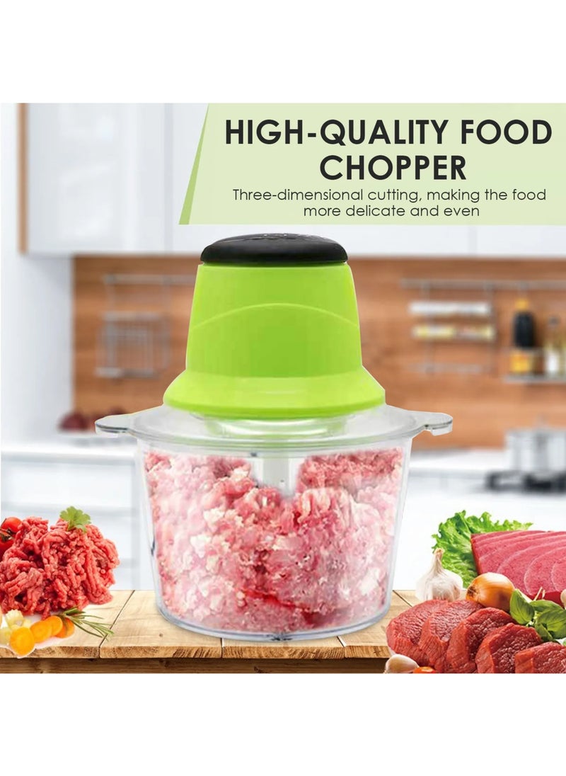 1.8L Portable Food Chopper Multifunctional Electric Meat Mincer Chopper Processor Silcer Maker Mincing Machine Household Grinder