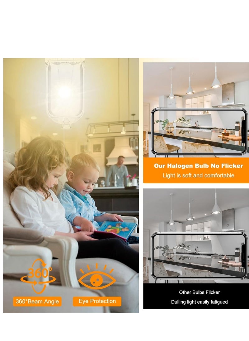 G9 Halogen Light Bulbs, G9 40W Halogen Bulbs, 2700K Warm White G9 230V Dimmable Capsule Bulbs, Non-Flicker,12 Pack