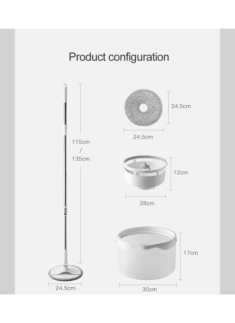 Spin Mop and Bucket Set, , Microfiber Floor Mop for Home, Kitchen, Bathroom Cleaning, , Clean and Dirty Water Separation, Super fine Microfiber for Quick Absorption.