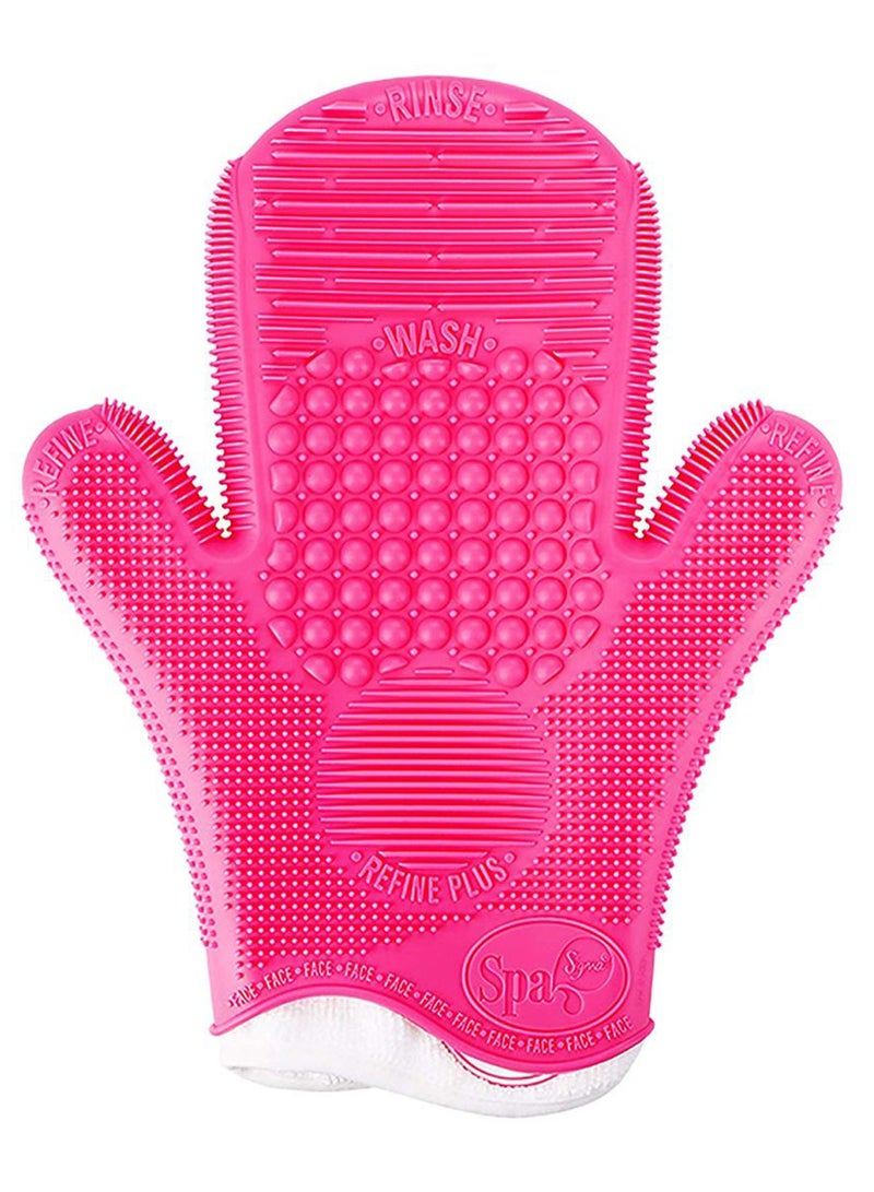 Brush Cleaning Glove Pink