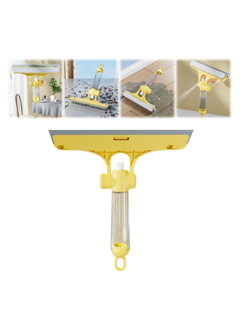 4-in-1 Window Wiper with Spray Function, 21.5 x 25.7 cm, Hanging Design, Watering Can, Soft Scraper