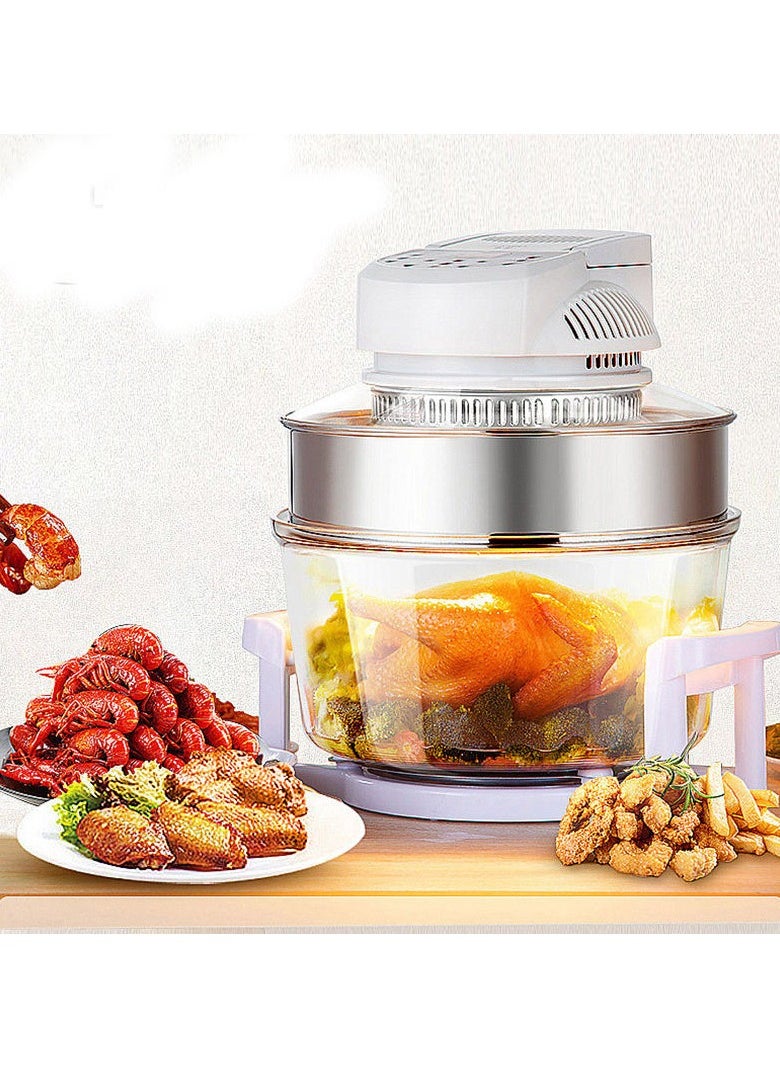 Professional Glass Round Household Use Electrical Tabletop Convection Halogen Oven