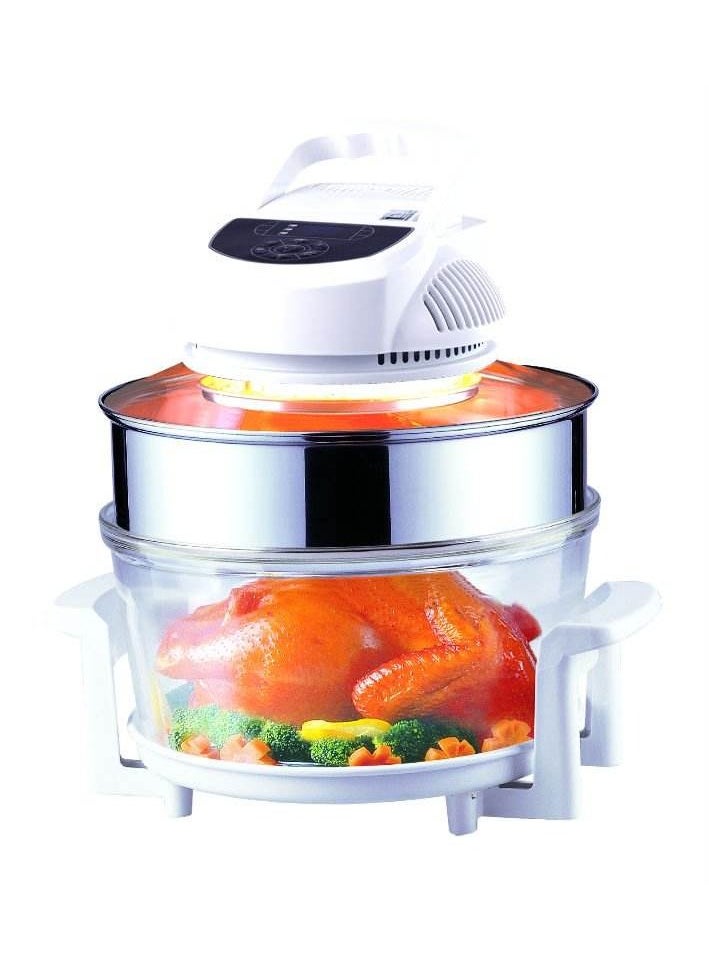 Professional Glass Round Household Use Electrical Tabletop Convection Halogen Oven