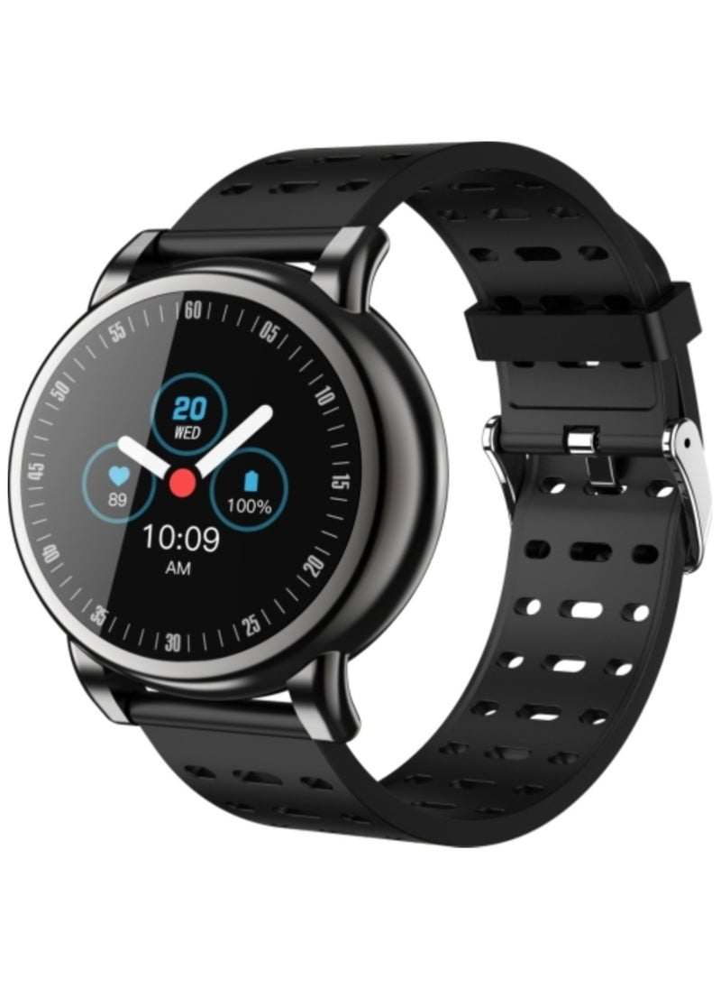 Smartwatch with 1.08 Inch Color IPS Display IP67 Waterproof Design Supports Message Reminder Heart Rate Monitoring Blood Oxygen Level Blood Pressure Monitoring and Sleep Tracking