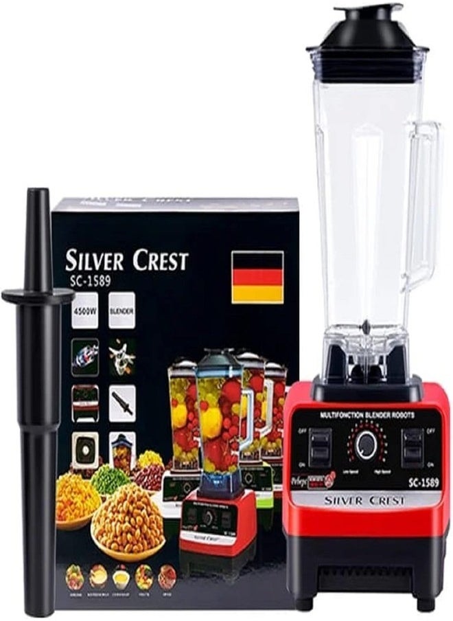 High Speed Countertop Blender With Pure Copper Motor, 6 Sharp Stainless Steel Blades 2.5L Red