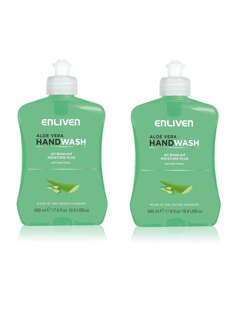 Anti Bacterial Handwash 500ml Aloevera Pack of 2