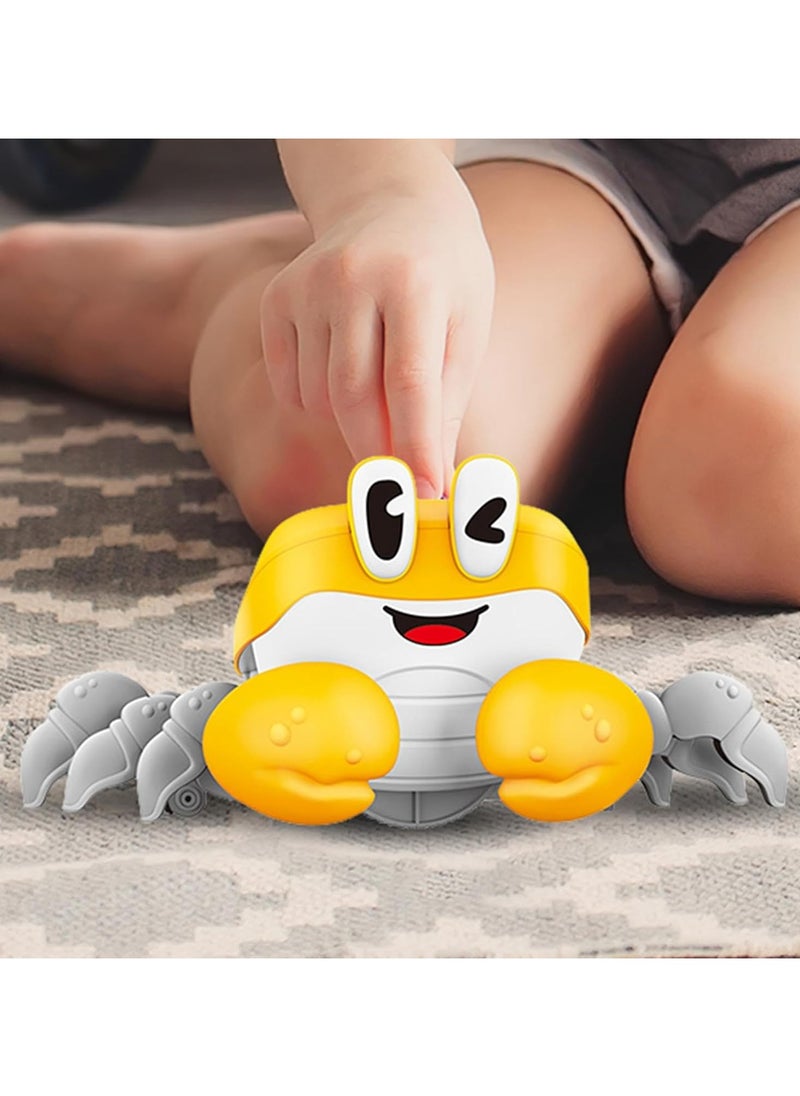 Crab Toys for Babies, Crawling Crab Toy - Sensing Interactive Walking Toys,Cute Crawling Crab Escape Induction Sound Development Toy for 1 Year Old