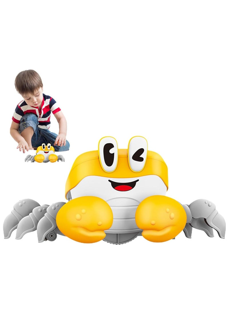 Crab Toys for Babies, Crawling Crab Toy - Sensing Interactive Walking Toys,Cute Crawling Crab Escape Induction Sound Development Toy for 1 Year Old