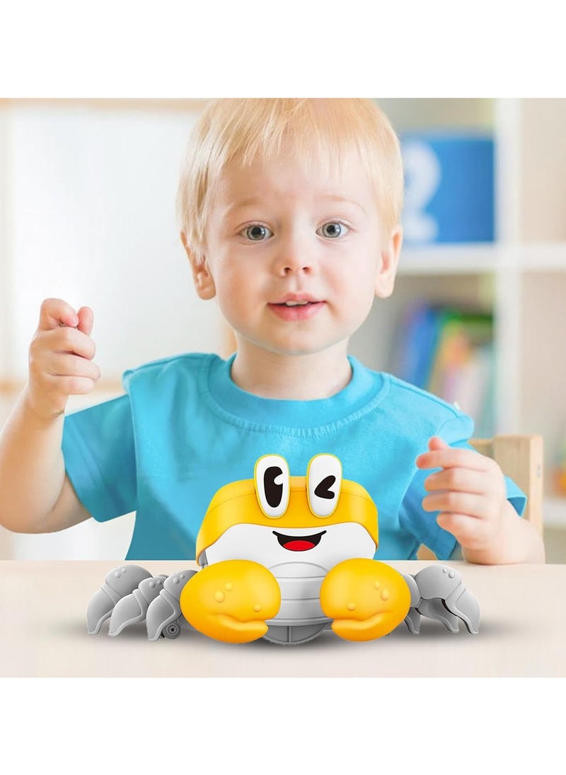 Crab Toys for Babies, Crawling Crab Toy - Sensing Interactive Walking Toys,Cute Crawling Crab Escape Induction Sound Development Toy for 1 Year Old