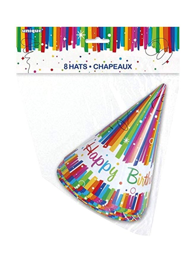 Pack Of 8 Party Hats 49571 One Size