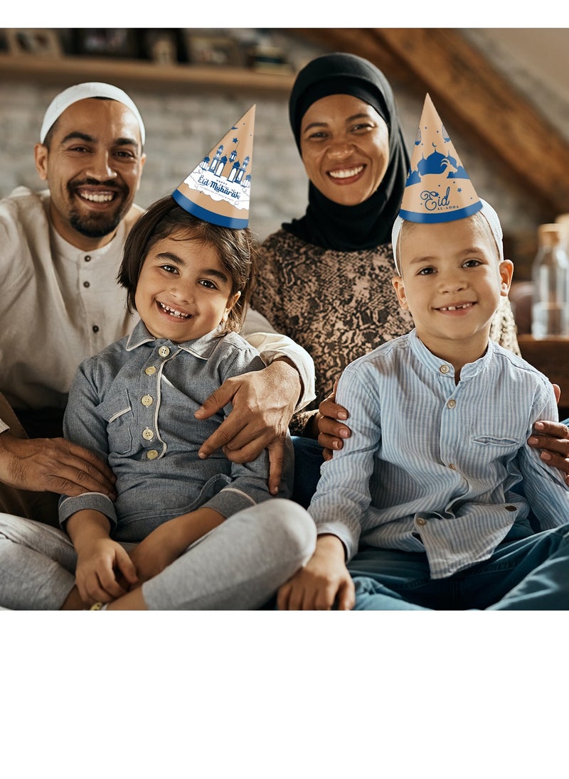 6 Pcs Ramadan Eid Party Hats For Kids Adult Paper Decorative Party Hats For Ramadan Eid Mubarak Party Supplies Celebration