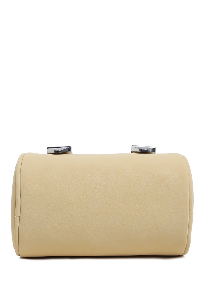 Mini Cylinder Hand Bag in Nude