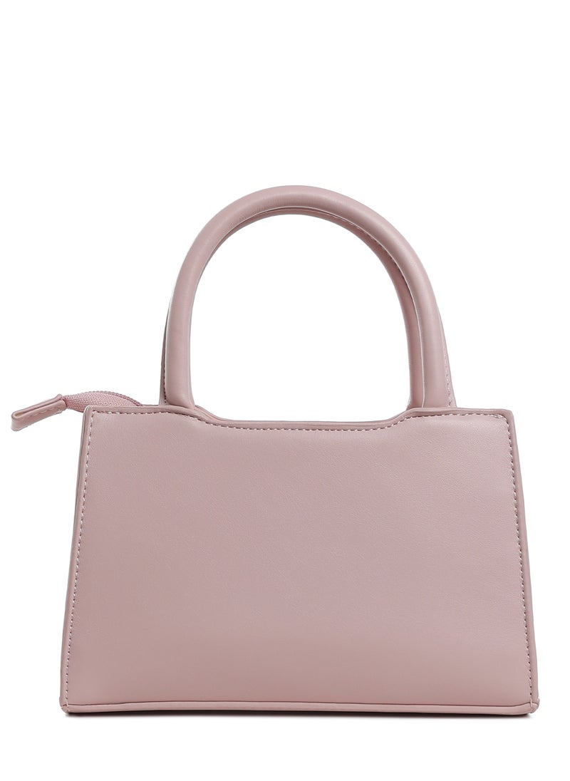 Big Bow Detail Mini Handbag in Pink