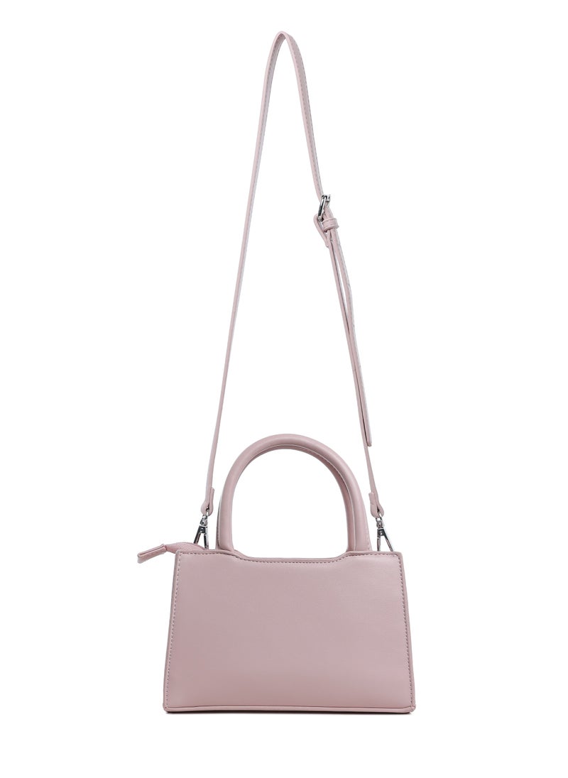 Big Bow Detail Mini Handbag in Pink