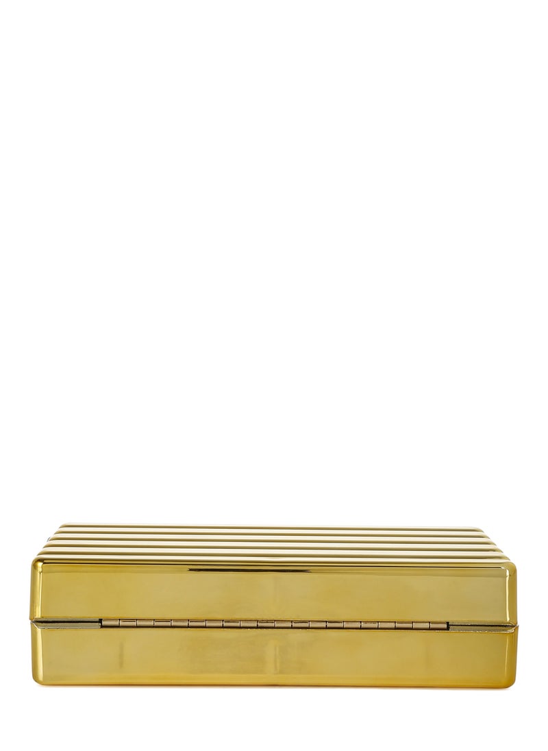 Gold Metallic Mini Box Bag