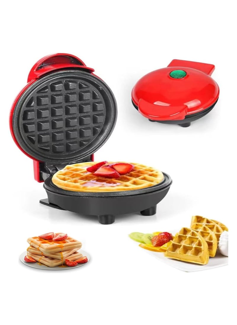 Mini Waffle Maker - Made with Premium Quality Plastic & Non-Stick Coating - Pancake Maker for Brownies, Cookies, Quesadillas, Calzones, Hash Browns and other Foods. (Mix colors)