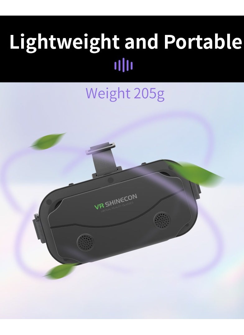 Immersive VR Glasses for Smartphones – Virtual Reality Headset for 4.7-7.0 Inch Phones, 3D Movie & Gaming Experience, Adjustable Pupil & Focal Distance, 100° Wide View, Lightweight & Portable
